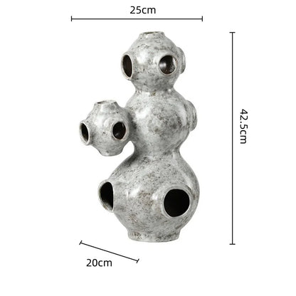 DecorBites™ Abstract Planet Hollow Pipe Ceramic Ornament Figurine - Home Decor Accessory