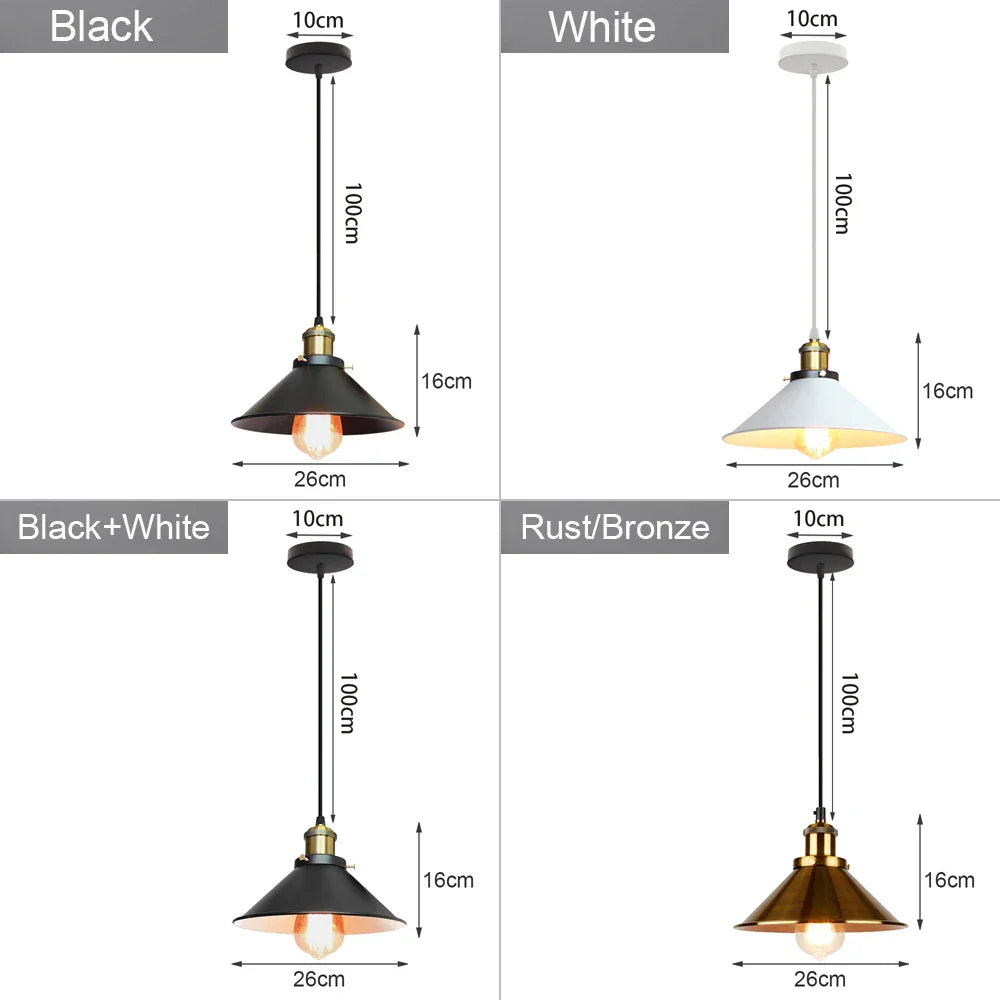 Decorbites™ Industrielle Loft-Hängeleuchte Pendellampe LED Edison Vintage Hängelampe