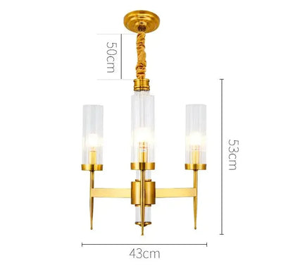 Decorbites™ Vergoldete nordische LED-Kronleuchter für das Wohnzimmer | Luxuriöse hängende Pendelleuchte