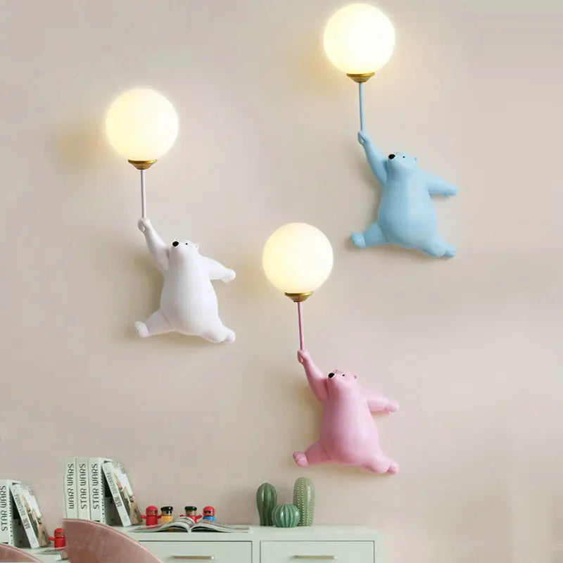 Decorbites™ Kinder Bären Mond Wandlampe | 3D-gedruckte Schlafzimmer Innenbeleuchtung