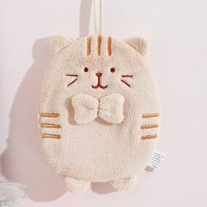 Decorbites™ Süßes Katzen-Handtuch: Dickes, schnell trocknendes Küchen- und Badezimmer-Frotteehandtuch