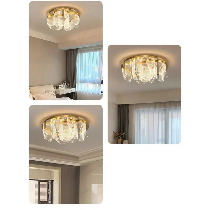 DecorBites™ Acrylic LED Ceiling Chandeliers for Luxury Bedroom, Dining Room, Kitchen, Living Room