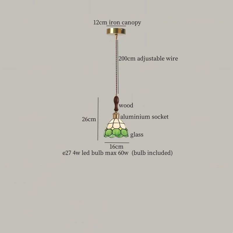 Green Vintage Pendant Light
