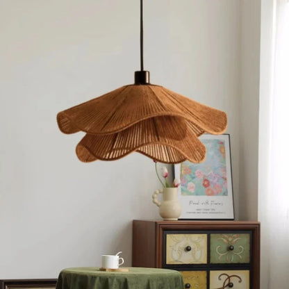 Decorbites™ Japanische Hanfstrick-Hängelampe E27 LED-Leuchte – Nordischer Wabi-Sabi-Stil