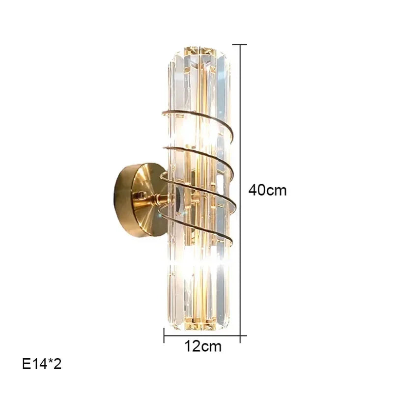 DecorBites™ Crystal Wall Lamp: Luxury LED Indoor Lighting for Bedroom & Living Room
