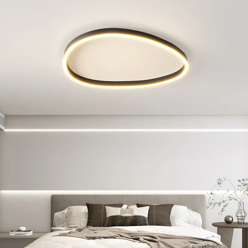 Modern White LED Ring Pendant Chandelier