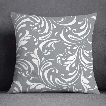 DecorBites™ Geometric Floral Print Lumbar Pillow Case 45X45cm Sofa Cushion Cover