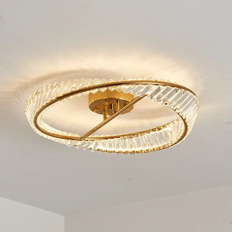 Decorbites™ Kristallringe LED Deckenleuchte dimmbar Goldglanz für die Heimdekoration