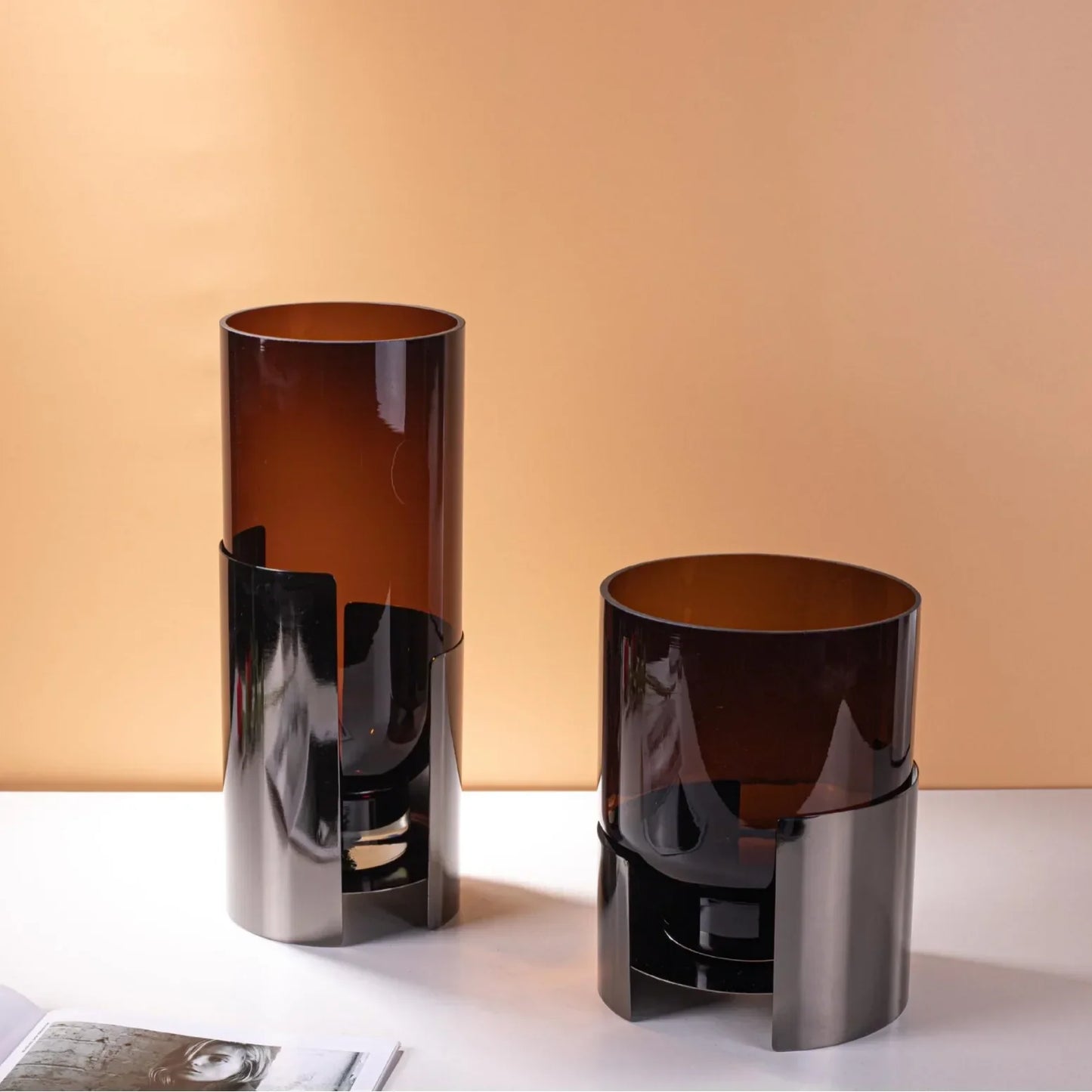 Decorbites™ Bernsteinglas-Vase: Stilvolles Terrarium- und Raumdekoration-Zubehör