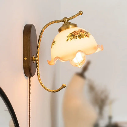 Decorbites™ Eisen-Glas-LED-Wandleuchten Moderne Nachttischlampe 4W Glühbirne für Badezimmer Schlafzimmer Wohnzimmer