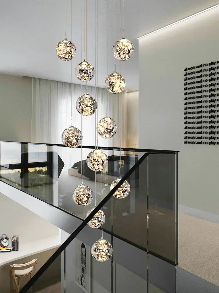 Gold Round Ball Chandelier