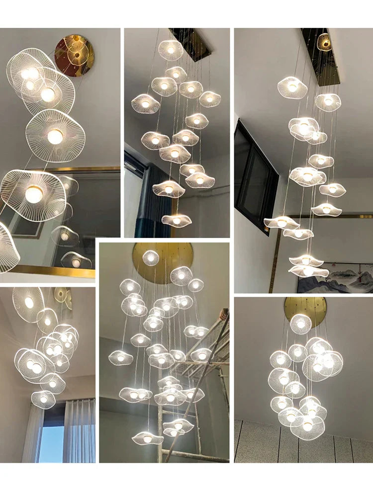 Gold Acrylic LED Pendant Lamp