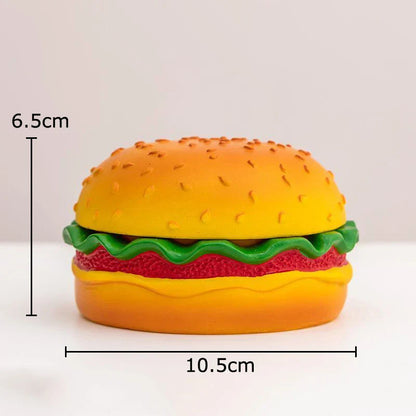 Decorbites™ Cartoon-Burger-Aschenbecher: Lustige Harz-Rauchutensilien für den Bürotisch