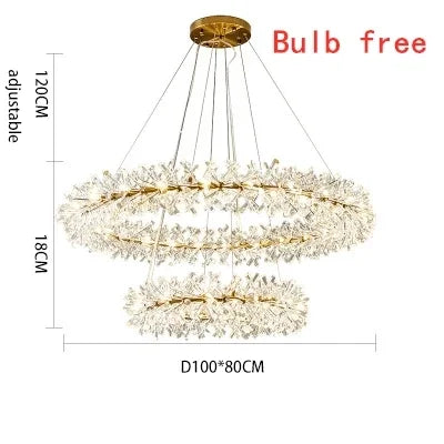 Decorbites™ Kristallblumen-Kronleuchter: Luxuriöse LED-Deckenleuchte für die Einrichtung zu Hause, Wohnzimmer, Schlafzimmer
