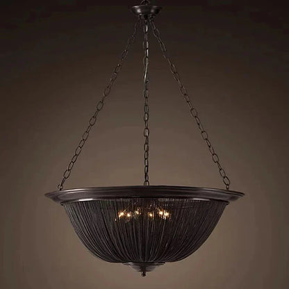 Decorbites™ Schwarze Aluminium-Ketten-Quaste-Hängeleuchte - Dimmbare Klassische Kronleuchter