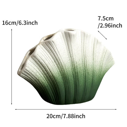 Decorbites™ Gradient Shell Keramikvase | Bunte Blumentopf Heimdekoration & Accessoires