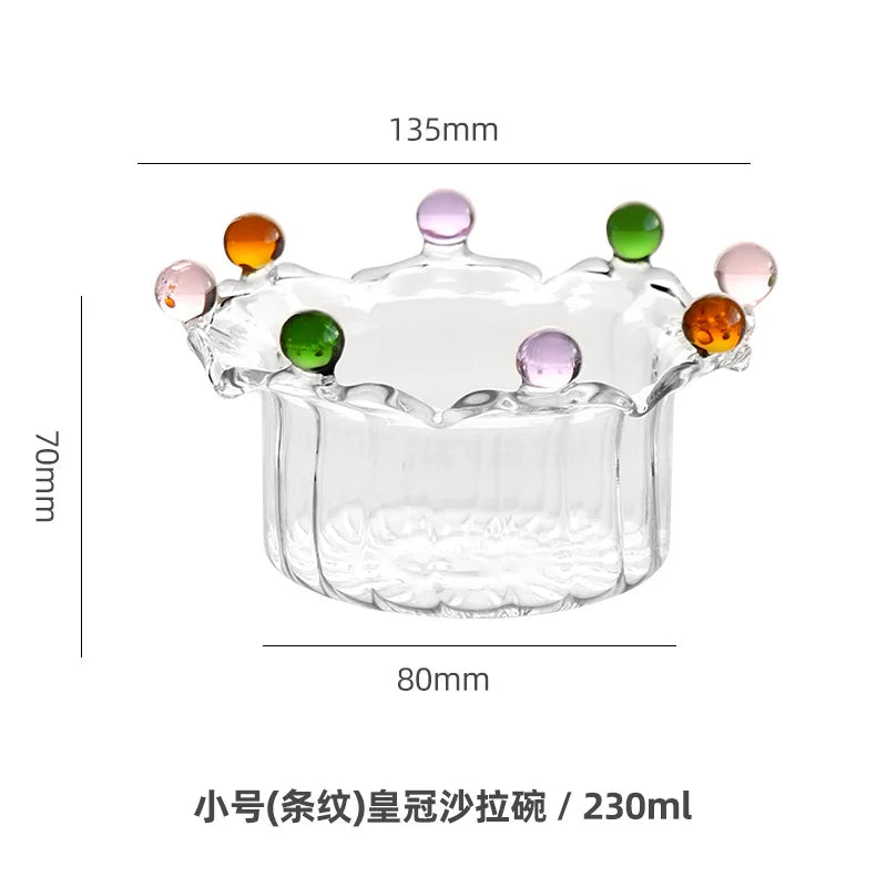 Decorbites™ Klar Glas Obstschale Teller Snackteller Kuchen Dessert Schale Große Kapazität
