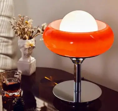 Decorbites™ Guzzini Moderne Bauhaus-Tischlampe Schlafzimmer Arbeitszimmer Wohnzimmer Retro Gelb Creme