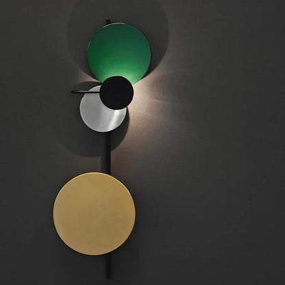 Decorbites™ Bunte Kreismetall-LED-Wandleuchte für Schlafzimmer Badezimmer Kunstdekoration Heimbeleuchtung