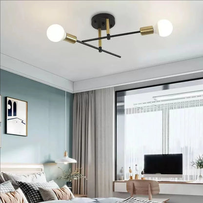Moderne Industrielle Kronleuchter Deckenleuchte Anhängerlampe 2 Köpfe Schwarz für Wohnzimmer Esszimmer Schlafzimmer Café und Küche