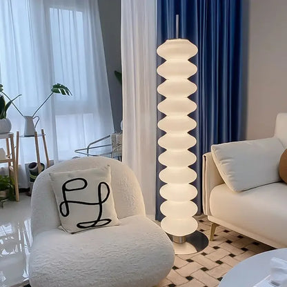 Decorbites™ Sahne-Zucker-Kürbis-Stehlampe für elegante Atmosphäre im Wohnzimmer und Schlafzimmer