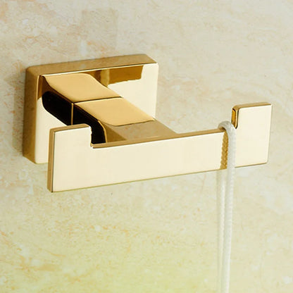 Decorbites™ Gold Messing Badezimmer-Armaturen 4-Teile-Set: Handtuchhalter, Handtuchring, Toilettenpapierhalter, Bademantel-Haken