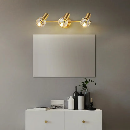 DecorBites™ Gold Crystal Wall Lamp Study Bedroom LED Light Fixture Modern Luxe Decoration