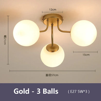 DecorBites™ Glass Bubble LED Ceiling Light for Living Room Kitchen Bedroom