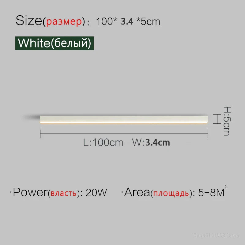 Decorbites™ Lineare LED-Deckenleuchte für Wohnzimmer, Schlafzimmer, Flur, Balkon, Esszimmer – Minimalistisches Leuchten