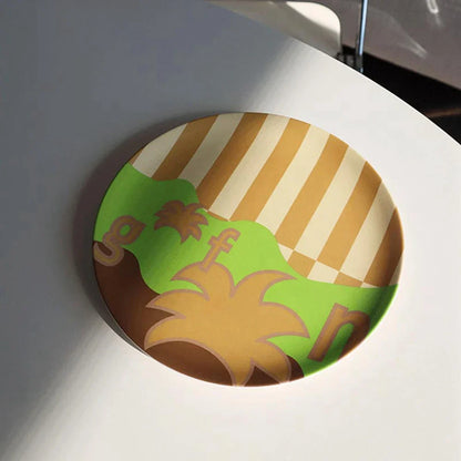 Decorbites™ Koreanischer Stil Rundes Essensgeschirr aus Bambusfaser für Desserts, Früchte und Kuchen