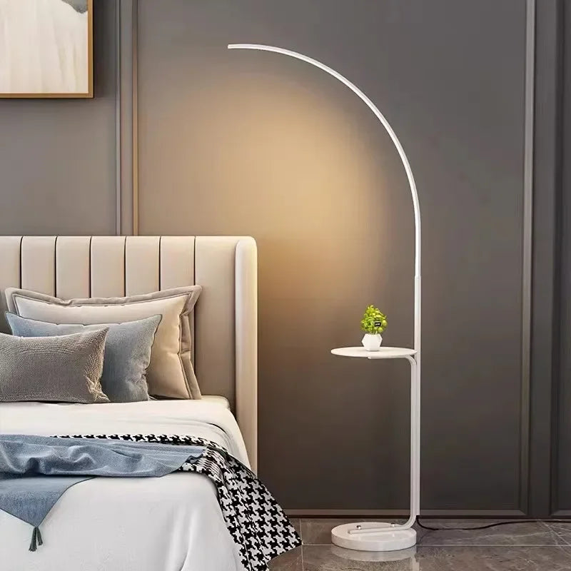 Black C Shape Floor Lamp
