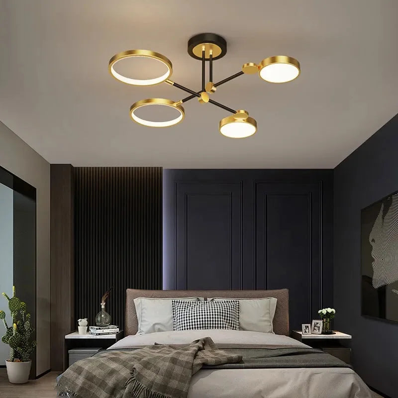 Gold Frame LED Chandelier