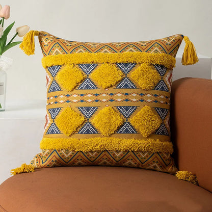 Decorbites™ Boho-Fransen-Kissenbezüge 45x45 - Luxuriöse Dekorative Kissen für Sofa und Bett