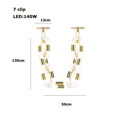 Decorbites™ Kristall-Goldkette-Hängelampe Deckenleuchte für die Hausdekoration