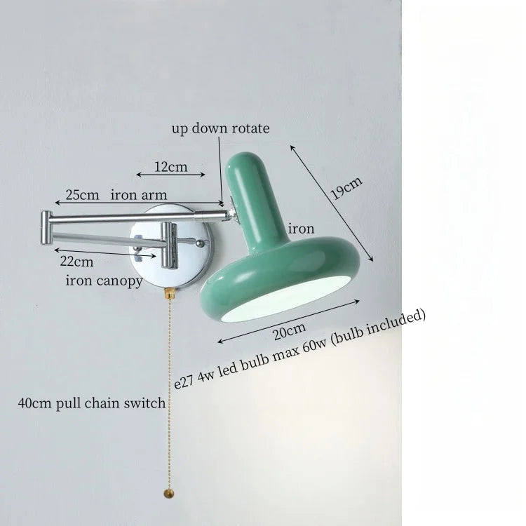 DecorBites™ Cream Iron Art LED Wall Lamp for Bedroom Living Room Decor