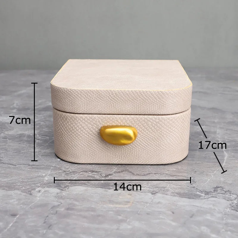 Decorbites™ Leder-Schmuckdose: Stilvolles Dekor und Aufbewahrungsgefäß für den Frisiertisch