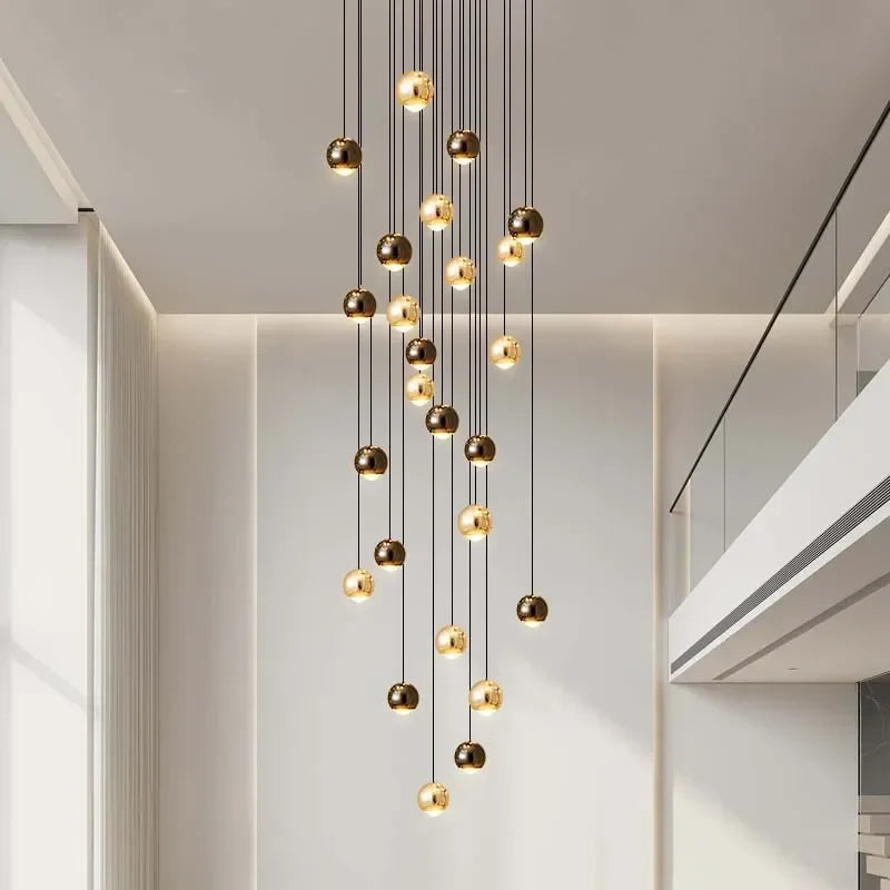 Gold Ball Crystal Chandelier