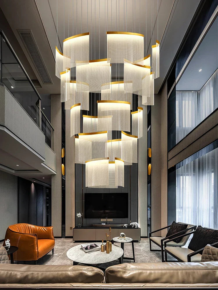 Decorbites™ Acryl-LED-Kronleuchter: Moderne Lichtluxus dimmbare Pendelleuchte für das Wohnzimmer – elegante Leuchtarmaturen