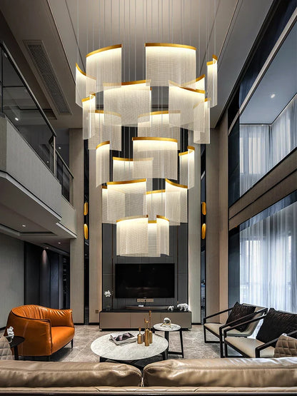 Decorbites™ Acryl-LED-Kronleuchter: Moderne Lichtluxus dimmbare Pendelleuchte für das Wohnzimmer – elegante Leuchtarmaturen