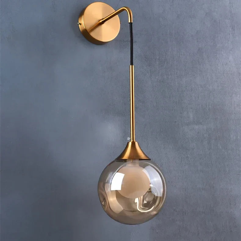 Decorbites™ Glasball Gold Wandlampe Moderne Wandleuchte Nordisches Leuchten für Wohnzimmer Schlafzimmer
