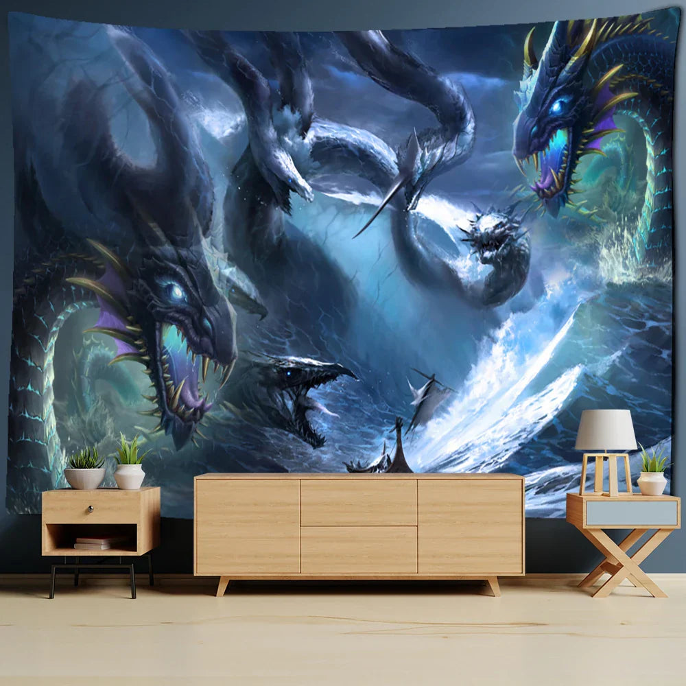 Dragon Totem Polyester Wall Tapestry 200x150cm