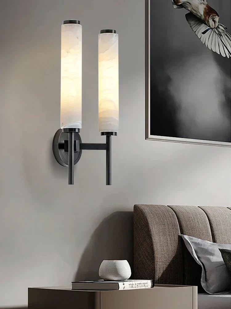 Decorbites™ Schwarz-Bronze-Messing-Marmor-Wandleuchten dimmbar Heimdekoration Wohnzimmerbeleuchtung
