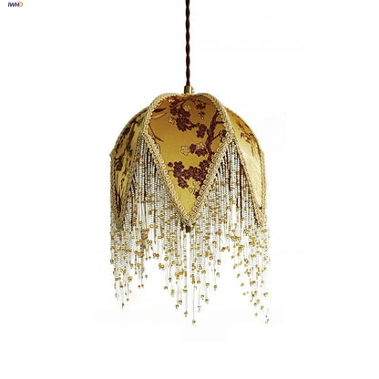 Decorbites™ Eisen-Quaste-LED-Hängeleuchten Vintage Französischer Stoff Heimdekoration Flur Schlafzimmer