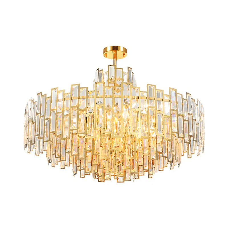 Decorbites™ Gold-Stahl-Kristall-Hängeleuchter - Luxuriöse LED-Hängeleuchte für Esszimmer