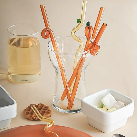 Decorbites™ Glasstrohhalme: Wiederverwendbare hitzebeständige lange Trinkstrohhalme, Großhandel für Milchtee