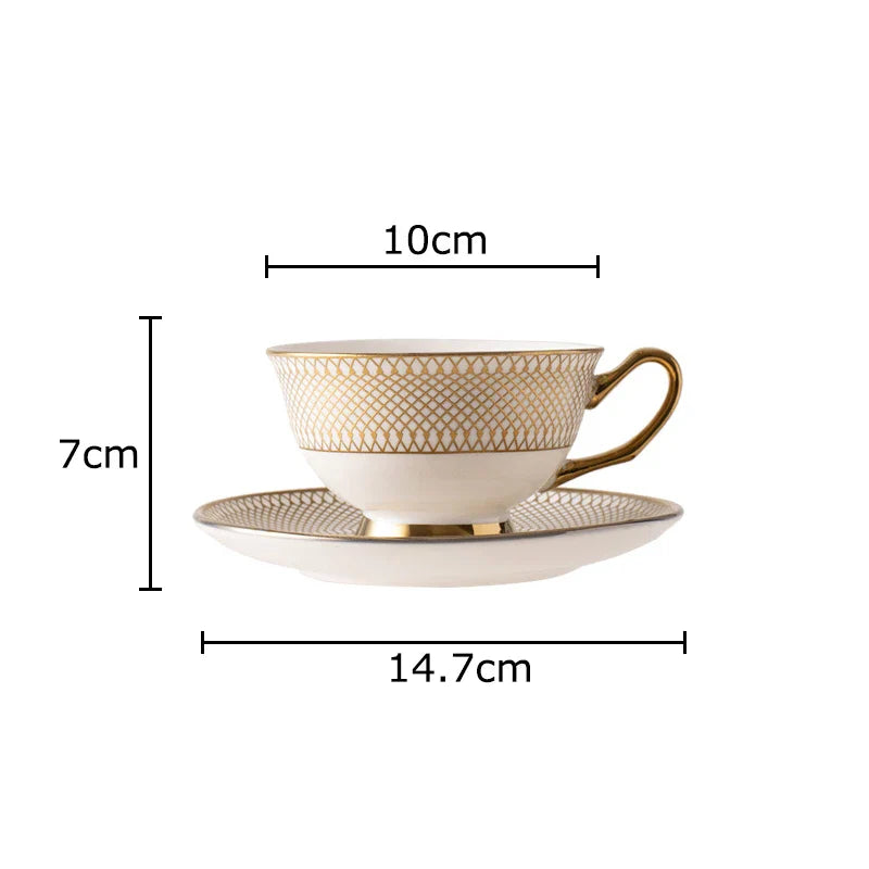 Gold Ceramic Tea Set With Milk Jug 1000ml