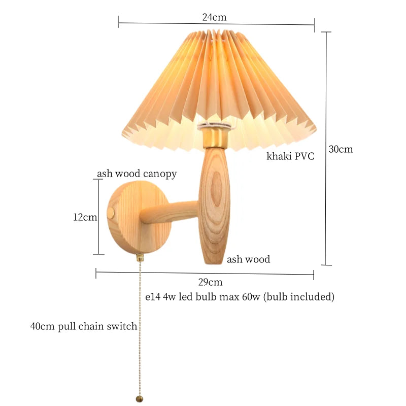 Walnut LED Wall Sconce Vintage Loft Style