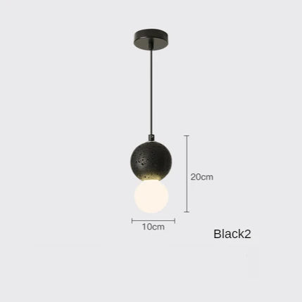 Nordic Glass Pendant Light With Iron Finish