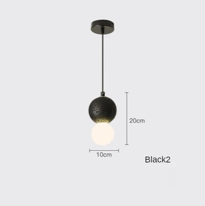 Nordic Glass Pendant Light With Iron Finish