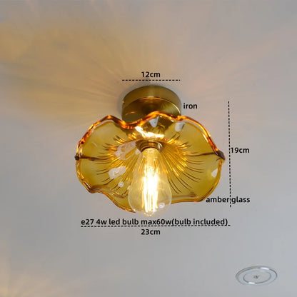 Decorbites™ Grüne Glas-LED-Deckenleuchte für die Beleuchtung von Wohnzimmer, Flur und Heim